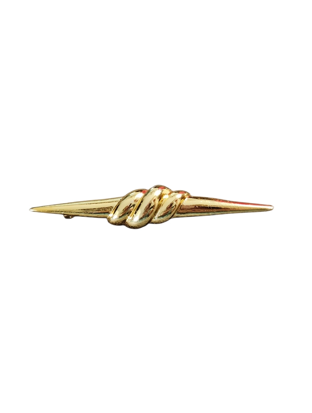 Goldtone Knot Bar Brooch